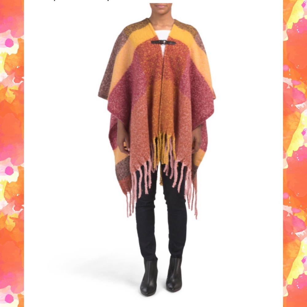 Super Soft Check Ruana 🆕